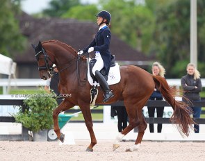 Agnete Kirk Thinggaard and Blue Hors Veneziano at the 2020 CDN Wellington :: Photo © Astrid Appels