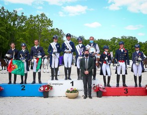 The Nations Cup podium at the 2021 CDIO Compiègne :: Photo © PSV