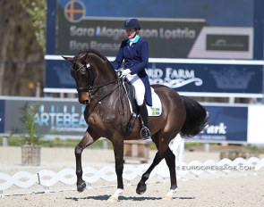 Sara Magnusson Lostria and Bon Romantic at their Grand Prix debut at the 2021 CDI Opglabbeek :: Photo © Astrid Appels