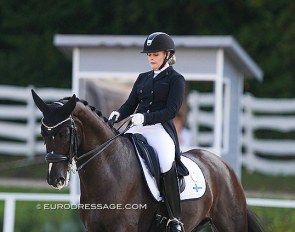 Louise Jönsson and Dayna competing at the 2020 European Young Riders Championships :: Photo © Astrid Appels