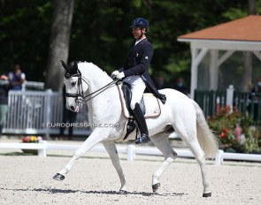 Arnaud Serre and Vistoso de Massa competing in the 3* Grand Prix on Friday at the 2021 CDIO Compiègne :: Photo © Astrid Appels