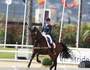 Evi van Rooij and Don Tango B at the 2021 European Junior Riders Championships :: Photo © Astrid Appels