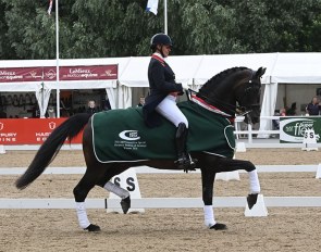 Fiona Bigwood and Hawtin's Delicato at the 2021 CDI Hartpury :: Photo © Kevin Sparrow
