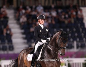 Jessica von Bredow-Werndl and Dalera BB in the Grand Prix at the 2021 Olympic Games :: Photo © Astrid Appels