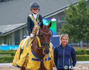 Annie Walfridsson and Cosima are the 2021 Swedish Children Champions :: Photo © Kim Lundin