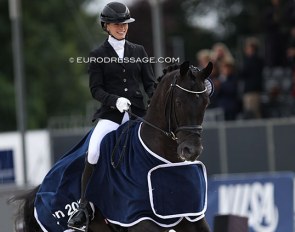 Charlotte Fry and Kjento at the 2021 World Young Horse Championships :: Photo © Astrid Appels