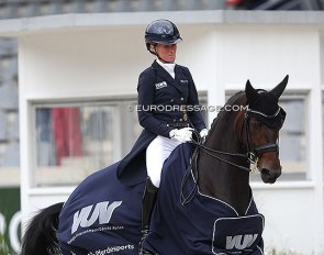 Helen Langehanenberg and Schöne Scarlett win the Prix St Georges at the 2021 CDIO Aachen :: Photo © Astrid Appels