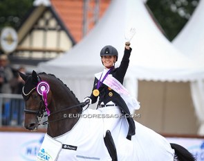 Jessica von Bredow-Werndl and Dalera win triple gold at the 2021 European Dressage Championships :: Photo © Astrid Appels