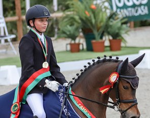 Francisco de Moura Braz and Der Kleine Choco Boy win the pony division at the 2021 Portuguese Dressage Championships :: Photo © ABR Fotografia