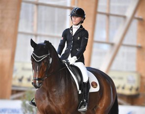 Lucie Planchet on Quincy Jones du Soleil at the 2021 French Youth Riders Championships :: Photo © Les Garennes