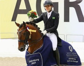 Joao Marcari Oliva and HorseCampline's Escorial at the 2021 CDI Oldenburg :: Photo © LL-foto