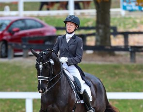 Alice Tarjan and Serenade MF at the 2021 USDF Dressage Finals :: Photo © Sue Stickle