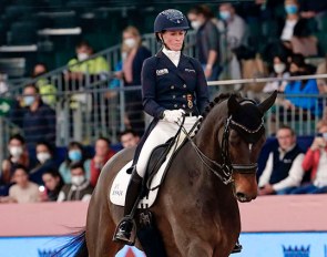 Helen Langehanenberg and Annabelle won the third leg of the FEI Dressage World Cup™ 2021/2022 Western European League in Madrid, Spain :: Photo © Stefano Grasso