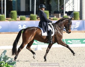 Kristina Harrison-Antell and I Felix at the 2021 CDI-W Thermal :: Photo © Georgie Hammond