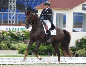 Ellen Birgitte Farbrot on Red Rebel at the 2021 European Championships in Hagen :: Photo © Astrid Appels