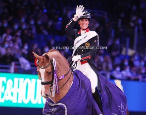 Charlotte Dujardin and Gio win the World Cup Qualifier at the 2021 CDI-W London :: Photo © Astrid Appels