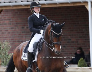 Micky Schelstraete and Cachet L at their international junior debut at the 2021 CDI Sint-Truiden :: Photo © Astrid Appels