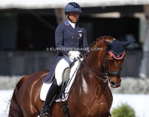 Anna Buffini and Davinia La Douce at the 2022 Palm Beach Derby CDI-W :: Photo © Astrid Appels