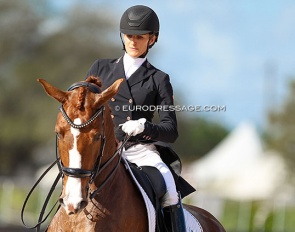 Bianca Berktold (Loxahatchee, Fla.) and her own Imperial, a 2013 Dutch Warmblood mare  :: Photo © Astrid Appels