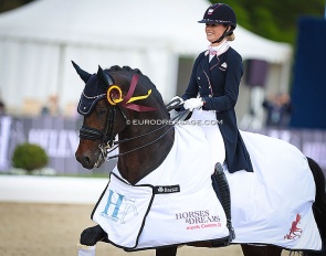 Dinja van Liere and Hermes win the 4* Grand Prix for kur at the 2022 CDI Hagen :: Photo © Astrid Appels
