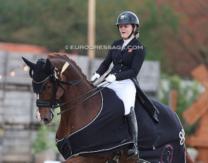 Thilde Rude Hare and Fred the Red at the 2022 CDI Sint-Truiden :: Photo © Astrid Appels