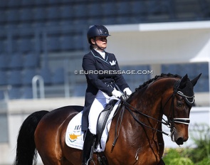 Gabriele Kiefer riding for Cyprus on Watson at the 2018 Aachen Dressage Days :: Photo © Astrid Appels