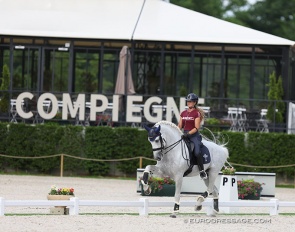 Teia Hernandez and Romero de Trujillo training in the new main stadium in Compiegne :: Photo © Astrid Appels