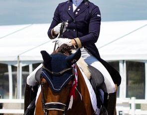 Mathilde Blais Tetreault and Fedor clock their first CDI victory at the 2022 Ottawa Dressage Festival :: Photo © Cealy Tetley