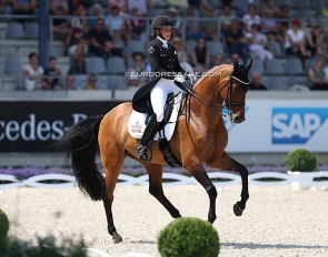 Cathrine Dufour on Vamos Amigos at the 2022 CDIO Aachen :: Photo © Astrid Appels