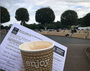 Starting the day at the 2022 European Junior/Young Riders Championships in Hartpury with a cappuccino. Enjoy !