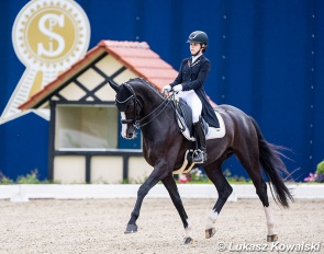 Lilla Felvinczi on Bonjour Majlund at the 2022 CDIO-JR Hagen :: Photo © Lukasz Kowalski