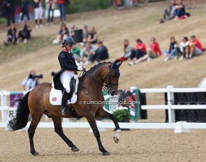 Anna Dalrymple  and Vagabond de Massa at the 2022 European Young Riders Championships :: Photo © Astrid Appels