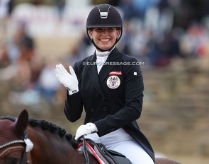 Fiona Spranz at the 2022 European Young Riders Championships in Hartpury, GBR :: Photo © Astrid Appels