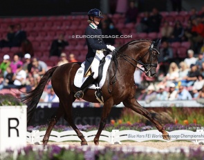 Simone Pearce and Fiderdance at the 2022 World Championships Dressage :: Photo © Astrid Appels