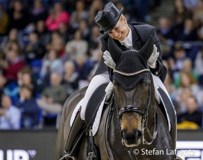 Jessica von Bredow-Werndl at the 2022 World Cup Finals. A week later in Stadl Paura (16-17 April 2022) she rode her last show before her maternity leave :: Photo © Stefan Lafrentz