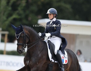 Barbara Clement Klinger and Jarina des Vallées at the 2021 World Young Horse Championships :: Photo © Astrid Appels