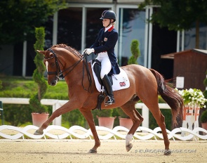 Olivia Oakeley and Donna Summer at the 2014 European Young Riders Championships in Arezzo :: Photo © Astrid Appels