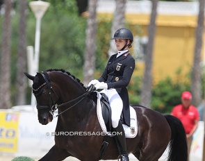 Luca Collin and Descolari at the 2021 European Young Riders Championships in Oliva Nova :: Photo © Astrid Appels