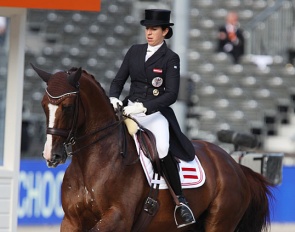 Astrid Neumayer and Sir Simon at the 2019 European Dressage Championships in Rotterdam :: Photo © Astrid Appels