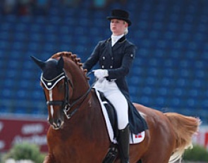 Trude Hestengen and Tobajo Pik Disney at the 2015 European Championships in Aachen :: Photo © Astrid Appels