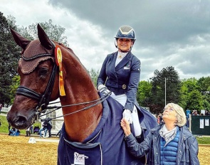 Dorothee Schneider with co-owner Gabriele Kippert at the 2023 CDI Munich :: Photo © D. Schneider