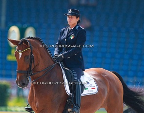 Ester Soldi and Harmonia at the 2015 European Dressage Championships in Aachen :: Photo © Astrid Appels