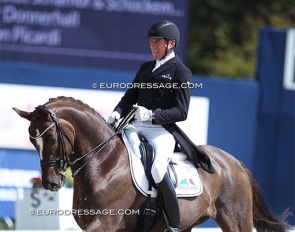 Holga Finken on Sir Picardi at the 2018 CDN Hagen :: Photo © Astrid Appels