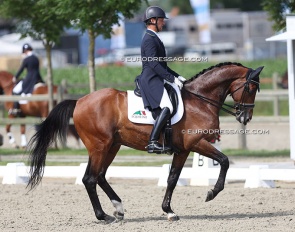 Mads Hendeliowitz on Autograf Q at the 2022 CDI Meerle :: Photo © Astrid Appels