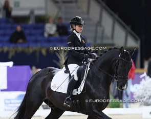 Suraya Hendrikx and Sacramento van het Bloemehof in a BWP Dressage Team demo at the 2022 CDI-W Mechelen :: Photo © Astrid Appels