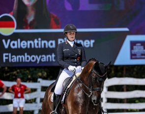 Valentina Pistner and Flamboyant at the 2023 European Young Riders Championships :: Photo © Petra Kerschbaum