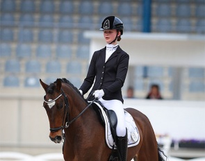 German based Ukrainian Olesia Volkovetska and  N-Constantino van de Bolkerhoeve at the 2023 CDI Aachen Festival 4 Dressage :: Photo © Astrid Appels