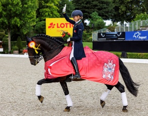 Maria Caetano and Fenix de Tineo win the closing class, the 4* Grand Prix Kur to Music, at the 2023 CDI Kronberg :: Photo © Stefan Lafrentz