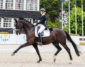Alicia Ryan on Merricks Sonique at the 2023 CDI Sopot on 22 - 23 June 2023 :: Photo © Wiktoria Rożnowska
