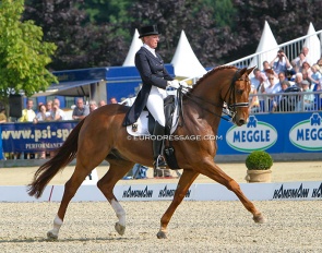 Heike Kemmer and Bonaparte at the 2005 European Championships :: Photo © Astrid Appels